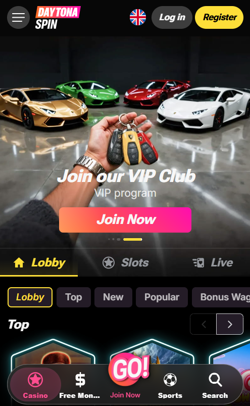 Daytona Spin Casino mobile
